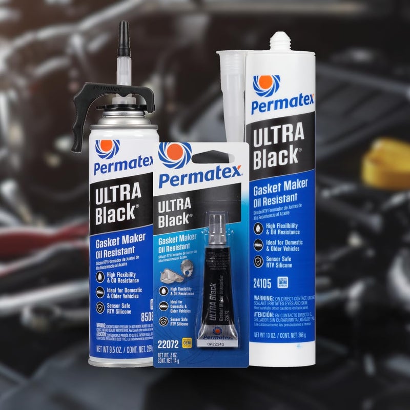 Permatex 24105 Ultra Black Maximum Oil Resistance RTV Silicone Gasket Maker, Sensor Safe And Non-Corrosive, For High Flex And Oil Resistant Applications 13 oz - Image 5
